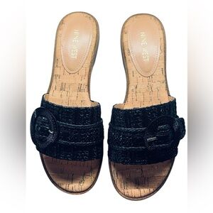 NWT Nine.  Pappy Slide Sandal Black – Size 8 M